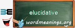 WordMeaning blackboard for elucidative